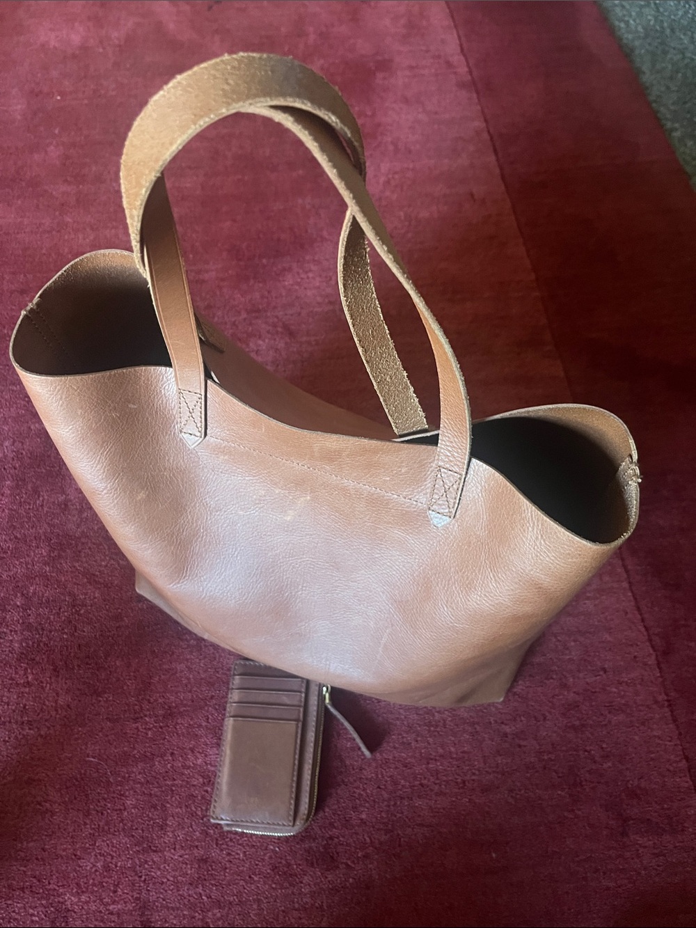 MADEWELL TRANSPORT TOTE, ENGLISH SADDLE W/CARD WALLET - Picture 11 of 15